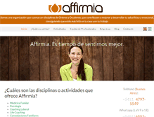 Tablet Screenshot of affirmia.com